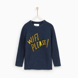 ZARA Boys Collection “WiFi Please!” Knit Wear